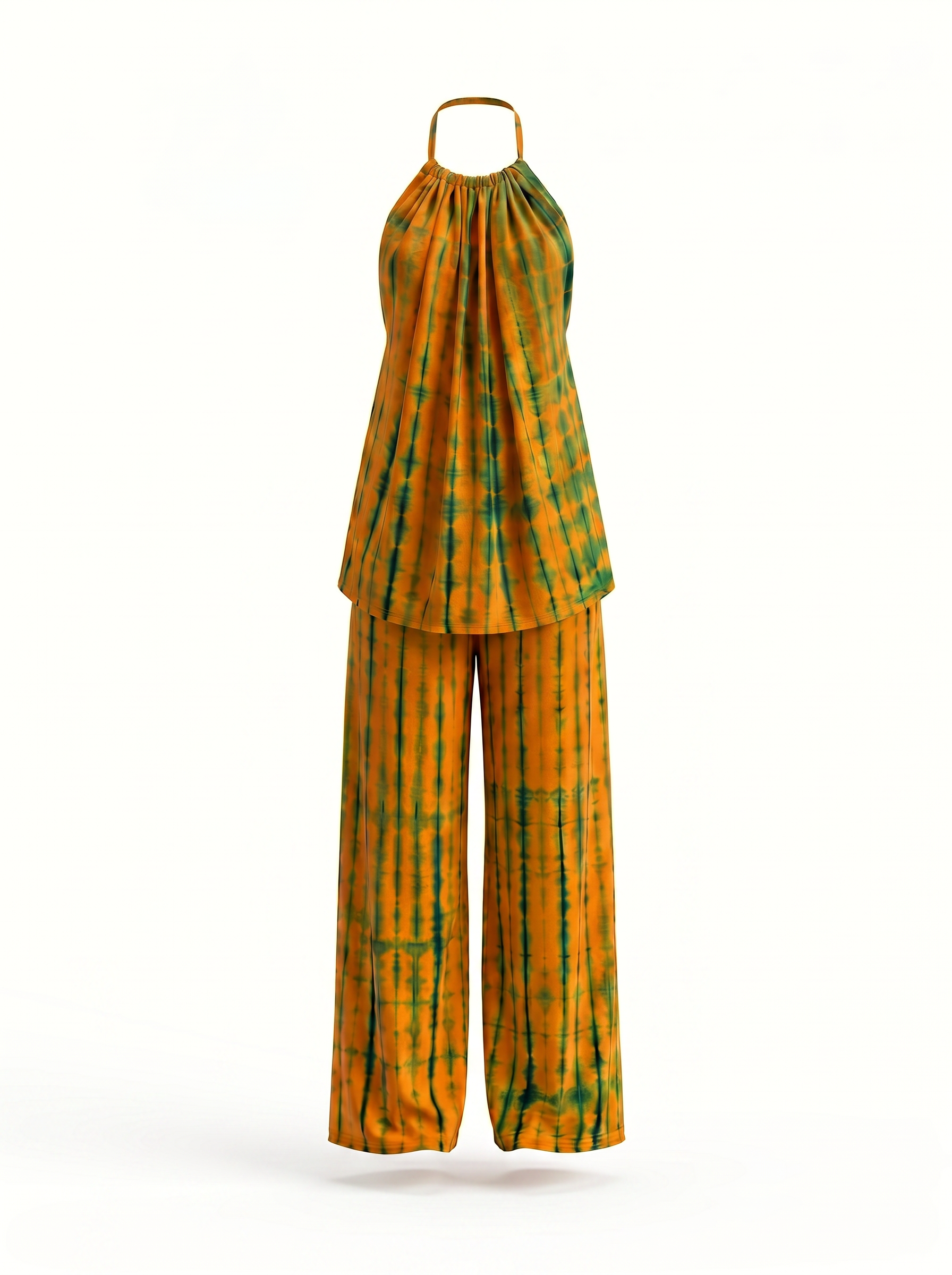Amber Teal loungewear set in Burnt Amber & Teal
