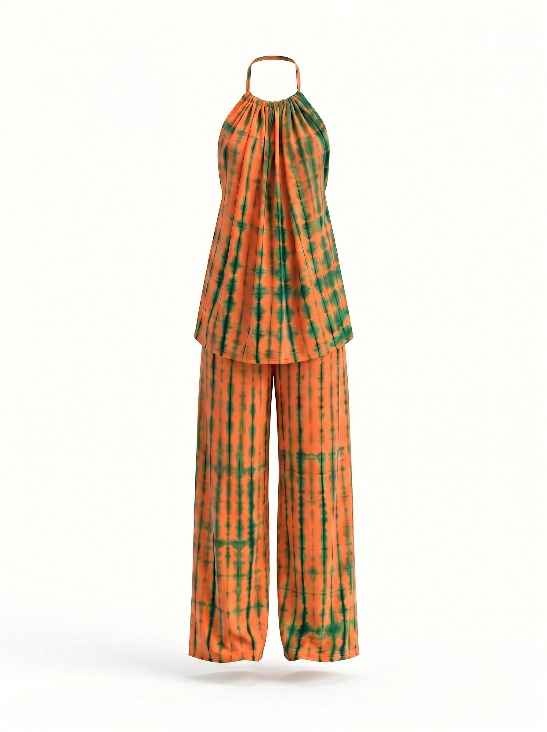 Coral Forest loungewear set in Coral & Forest